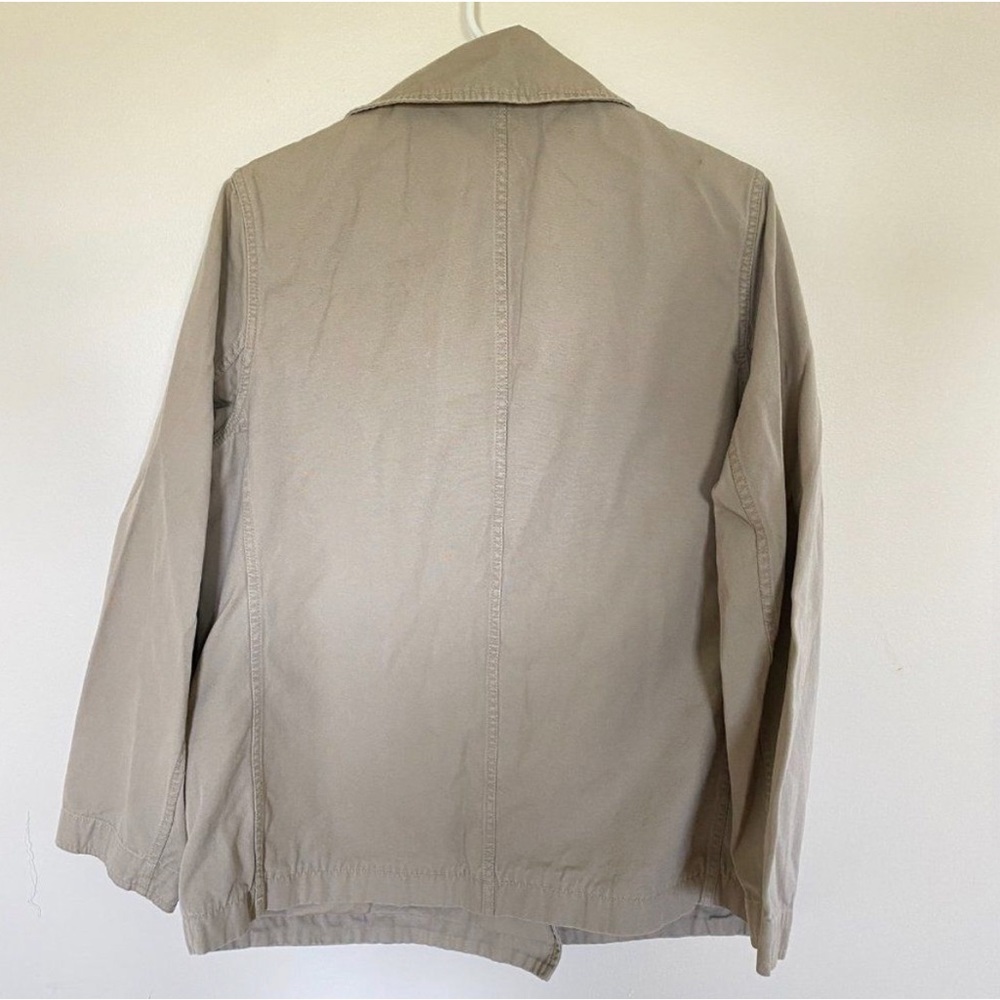 J. Crew Double Breasted Basic Jacket Khaki Size M… - image 2